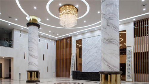 办公室前台吊顶吊灯效果图