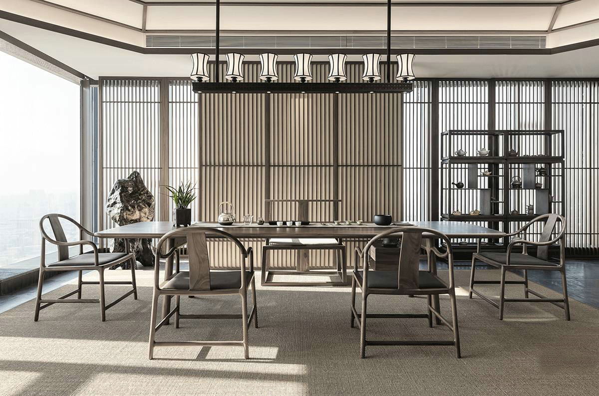 中式办公室茶台摆放风水讲究