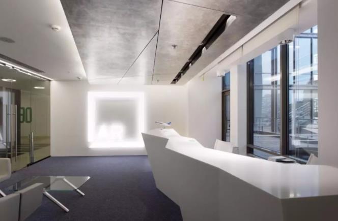 极简主义办公室前台设计